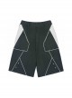 Deep Space Black Street Sports Style Loose Sci-Fi Style Color Matching Six Pockets Pure Cotton Cyberpunk Elastic Waist Short Pants