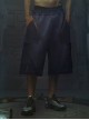 Loose Street Sports Style Pure Cotton Color Matching Eight Pockets Breathable Elastic Waist Cyberpunk Short Pants