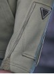 Mecha Style Autumn Winter Small High Collar Side Waist Stitching Waffle Cuffs Metal Zipper Cyberpunk Long Sleeves Pullover Sweatshirt