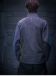 Mecha Style Autumn Winter Small High Collar Side Waist Stitching Waffle Cuffs Metal Zipper Cyberpunk Long Sleeves Pullover Sweatshirt