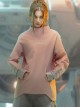 Solid Color Astronaut Collar Hidden Pockets Imitation Grid Thruster Port Design Cyberpunk Long Sleeves Pullover Sweatshirt