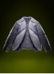 Winter Collarless Thickening Warm Gray Fake Two-piece Removable Sleeves Cyberpunk Long Sleeves Zipper Padded Jacket
