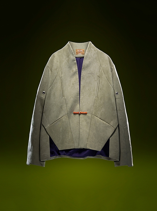 Autumn New Chinese Style Stand Collar Multicolor Artificial Suede Minimalist One-Button Tang Dynasty Suit Cyberpunk Long Sleeves Jacket