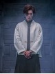 Autumn New Chinese Style Stand Collar Multicolor Artificial Suede Minimalist One-Button Tang Dynasty Suit Cyberpunk Long Sleeves Jacket