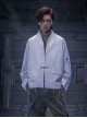 Autumn New Chinese Style Stand Collar Multicolor Artificial Suede Minimalist One-Button Tang Dynasty Suit Cyberpunk Long Sleeves Jacket