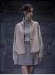 Apricot New Chinese Style Stand Collar One-Button Tang Dynasty Clothing Autumn Minimalist Cyberpunk Short Jacket