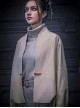 Apricot New Chinese Style Stand Collar One-Button Tang Dynasty Clothing Autumn Minimalist Cyberpunk Short Jacket
