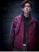Autumn Winter Stand Collar High Street American Casual Streaming Light Different Color Flocking Cyberpunk Denim Jacket