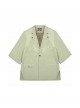 Sand Owl Series Summer American Casual Integrated Structure Flat Suit Collar Daiquiri Gray Green Loose Cyberpunk Short Sleeves Suit Jacket