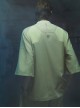 Sand Owl Series Summer American Casual Integrated Structure Flat Suit Collar Daiquiri Gray Green Loose Cyberpunk Short Sleeves Suit Jacket