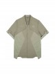 Autumn Placket Invisible Button Stitching Canvas American Casual Adjustable Sleeve Length Cyberpunk Short Sleeves Shirt