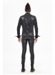 Black Light Metal Ring Webbing Collar Sharp Corner Cuff Twill Fold Punk Shirt