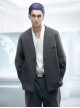 Aristoi IV Series Space Black Minimalist Style Integrated Fake Collar Adjustable Cuffs Cyberpunk Waterproof Suit Jacket