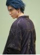 Chinese Hanfu Style Splicing Dyed Washed Distressed Craft Irregular Hem Cyberpunk Long Sleeves Cardigan