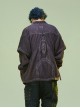 Chinese Hanfu Style Splicing Dyed Washed Distressed Craft Irregular Hem Cyberpunk Long Sleeves Cardigan