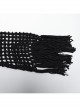 Sexy Black Hollow Personalized Tassel Woven Gothic Style Long Sleeves Sweater