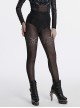 Cool Black Cyber Mechanical Skull Print Elastic Slim Fit Minimalist Punk Style Gradient Pants