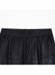 Cool Black Cyber Mechanical Skull Print Elastic Slim Fit Minimalist Punk Style Gradient Pants