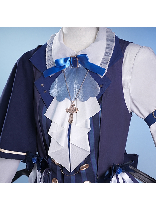 Vtuber Seren Azuma Halloween Formal Dress Outfit Halloween Cosplay Costume Full Set