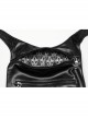 Cool Black Skull Pattern Gem Rivet Decoration PU Leather Doomsday Gothic Style Backpack