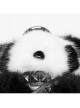 Cool Metal Rivet Leather Buckle Decoration Punk Style Cute Panda Doll Pendant