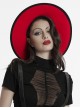 Elegant Black Imitation Woolen Cloth Exquisite Beaded Decoration Personalized Metal Cross Retro Gothic Style Hat