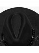 Elegant Black Imitation Woolen Cloth Exquisite Beaded Decoration Personalized Metal Cross Retro Gothic Style Hat