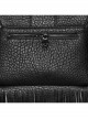 Cool Black Textured PU Leather Metal Rivet Skull Decoration Unique Tassel Design Punk Style Bag