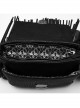 Cool Black Textured PU Leather Metal Rivet Skull Decoration Unique Tassel Design Punk Style Bag