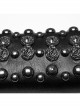 Dark Unique Black Metal Three Dimensional Rose Decoration Chain Rivet Embellish Gothic Style Crossbody Bag