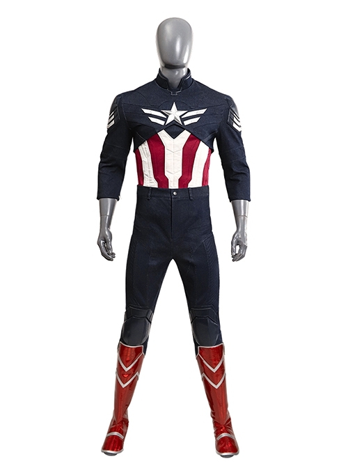 Captain America Brave New World Sam Wilson Halloween Cosplay Costume Set Without Shoes And Shield