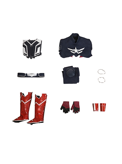 Captain America Brave New World Sam Wilson Halloween Cosplay Costume Set Without Shoes And Shield
