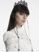 Gorgeous Retro Black Chain Gemstone Decoration Personalized Skull Pattern Punk Style Crown
