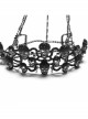 Gorgeous Retro Black Chain Gemstone Decoration Personalized Skull Pattern Punk Style Crown