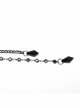Gorgeous Retro Black Chain Gemstone Decoration Personalized Skull Pattern Punk Style Crown