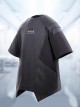 Summer Street Loose Multi-Layer Shoulder Armor Design Mesh Pockets Color Matching Cyberpunk Short Sleeves T-Shirt