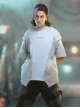 Summer Street Loose Multi-Layer Shoulder Armor Design Mesh Pockets Color Matching Cyberpunk Short Sleeves T-Shirt