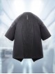 Summer Street Loose Multi-Layer Shoulder Armor Design Mesh Pockets Color Matching Cyberpunk Short Sleeves T-Shirt