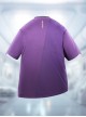 Summer Neon Purple Street Loose Double-Layer Three-Dimensional Pockets Asymmetric Structure Cyberpunk Short Sleeves T-Shirt