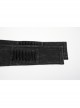 Doomsday Black Fake Hole Knitted Design Unique Distressed Stretch Steampunk Style Slim Jeans