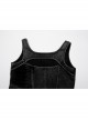 Sexy Black Irregular Stitching Design Chest Hollow Doomsday Steampunk Style Denim Vest