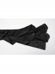 Doomsday Wasteland Black Retro Distressed Ruffled Fishtail Hem Steampunk Style Tight Flared Pants