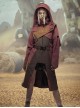 Motorized Cowboy Sunset Scarlet Wilderness Functional Style Multi-Pleated Hood Cyberpunk Long Hooded Windbreaker