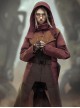 Motorized Cowboy Sunset Scarlet Wilderness Functional Style Multi-Pleated Hood Cyberpunk Long Hooded Windbreaker