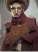 Motorized Cowboy Sunset Scarlet Wilderness Functional Style Multi-Pleated Hood Cyberpunk Long Hooded Windbreaker