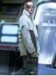 Chinese Style Winter Mecha Waterproof Thickened High Collar Irregular Hem Cyberpunk Mid-Length Padded Jacket