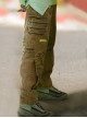 Functional Style Street Loose Mecha High Waist Dropped Crotch Style Cyberpunk Denim Trousers
