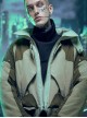 Autumn Winter Street Urban Functional Style High Collar Color Matching Design Loose Padded Cyberpunk Short Jacket