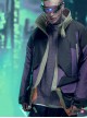 Autumn Winter Street Urban Functional Style High Collar Color Matching Design Loose Padded Cyberpunk Short Jacket