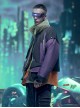 Autumn Winter Street Urban Functional Style High Collar Color Matching Design Loose Padded Cyberpunk Short Jacket